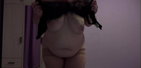  When my husband is sleeping, I cheating on him with a male in front of the webcam. Fetish with panties and golden shower from a mature fat milf.
